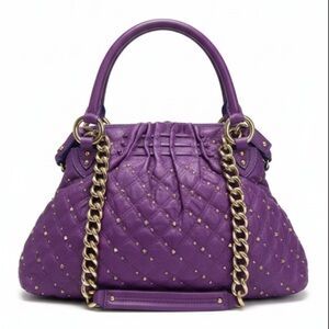 Marc Jacobs Stardust Cecilia Quilted Leather Studded Satchel